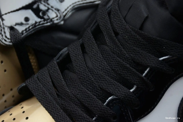 Jordan Patent Gold  High 1 Retro Toe 861428-007 NRG 1207